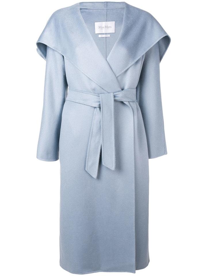 Max Mara Oversized Wrap Coat - Blue