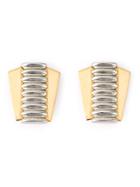 Jean Louis Scherrer Vintage Corset Clip-on Earrings - Metallic