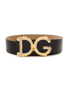 Dolce & Gabbana Embellished Buckle Belt - Black
