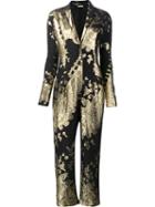 Emanuel Ungaro Embellished Baroque Effect Jumpsuit, Women's, Size: 40, Grey, Silk/polyester