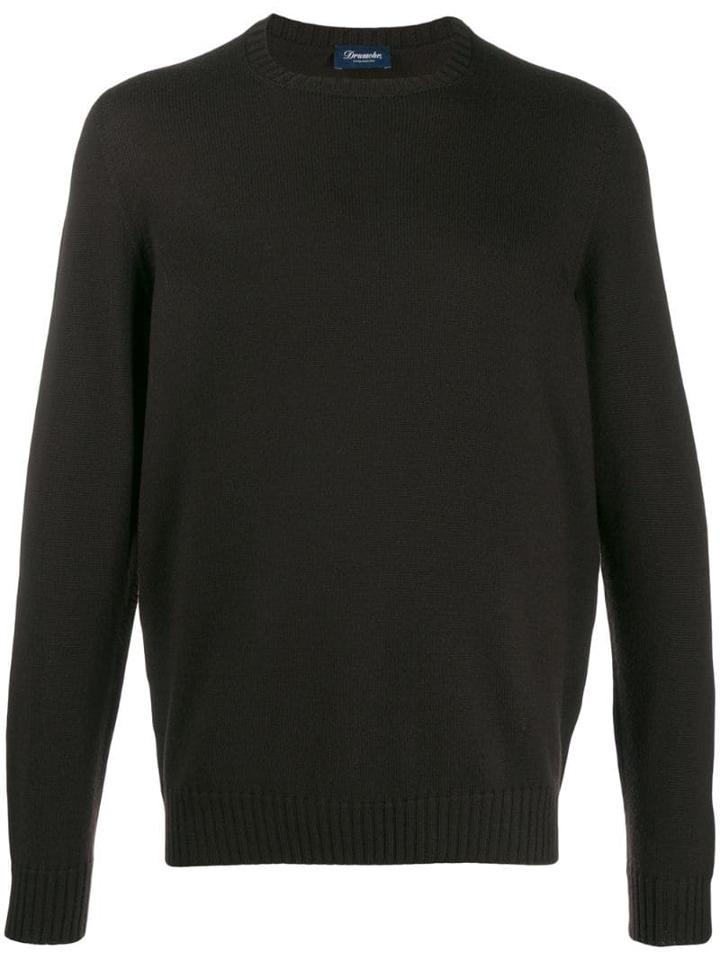 Drumohr Ribbed Knit Sweatshirt - Brown