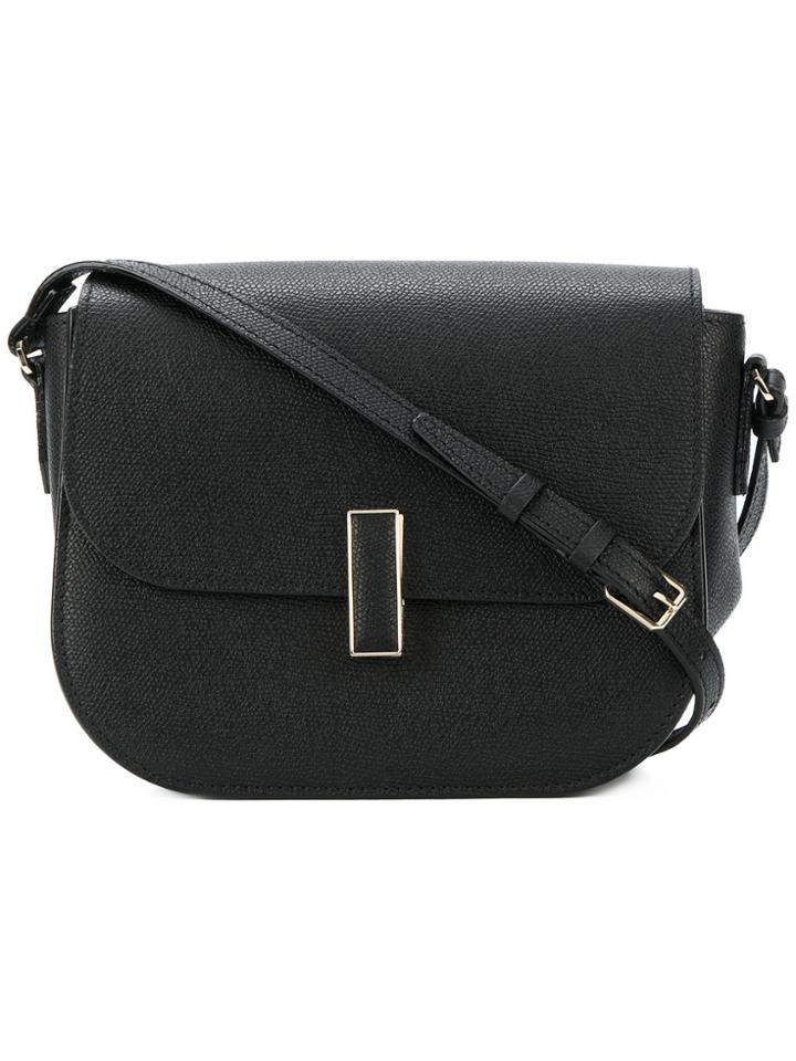 Valextra Flap Shoulder Bag - Black
