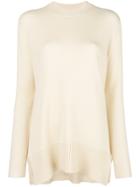 Derek Lam Asymmetric Crew-neck Sweater - Nude & Neutrals