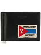 Saint Laurent Université Patch Wallet - Black