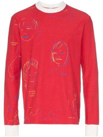 Bethany Williams Portraits Print T-shirt - Red
