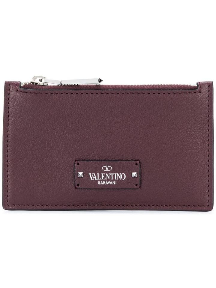 Valentino Valentino Garavani Logo Patch Coin Purse - Brown