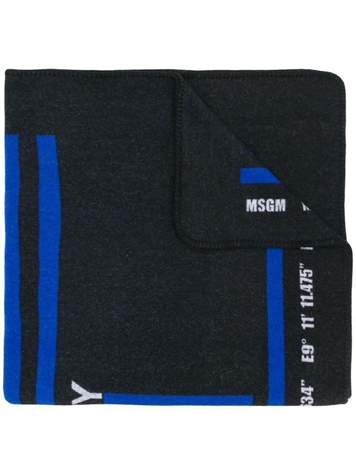 Msgm Rose Shawl - Black