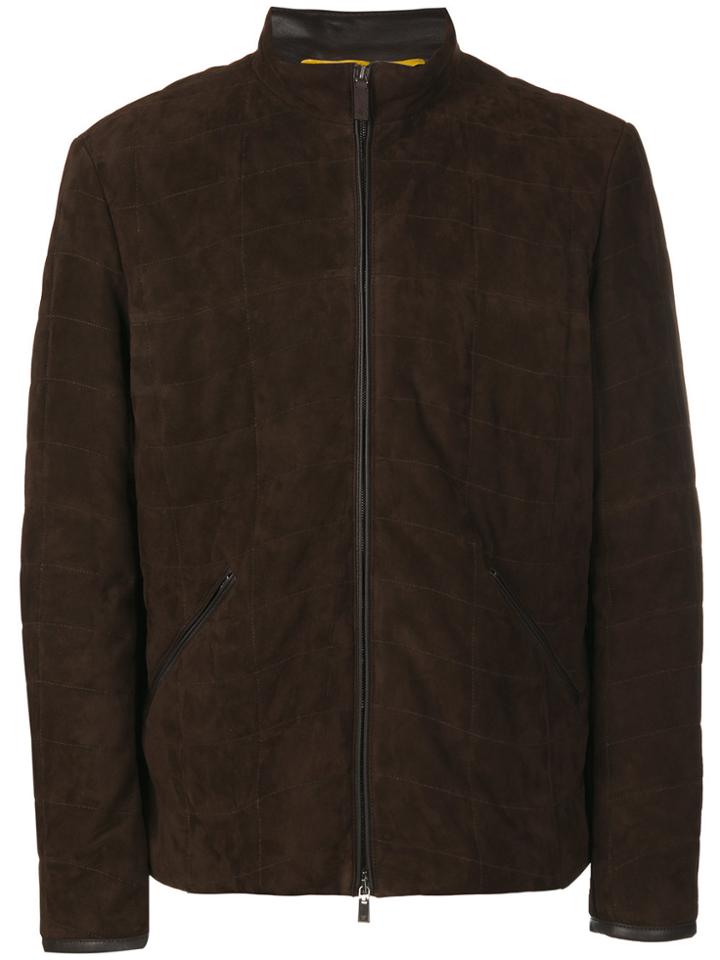 Canali Padded Jacket - Brown