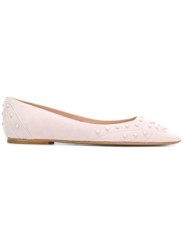 Tod's Studded Ballerina Shoes - Pink