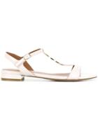 Emporio Armani Front Logo Chunky Heeled Sandals - White