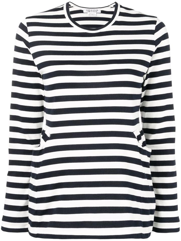 Comme Des Garçons Comme Des Garçons Striped Blouse - Blue