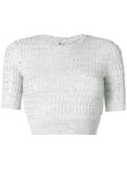 T By Alexander Wang Ladder Detail Crop Top - Grey