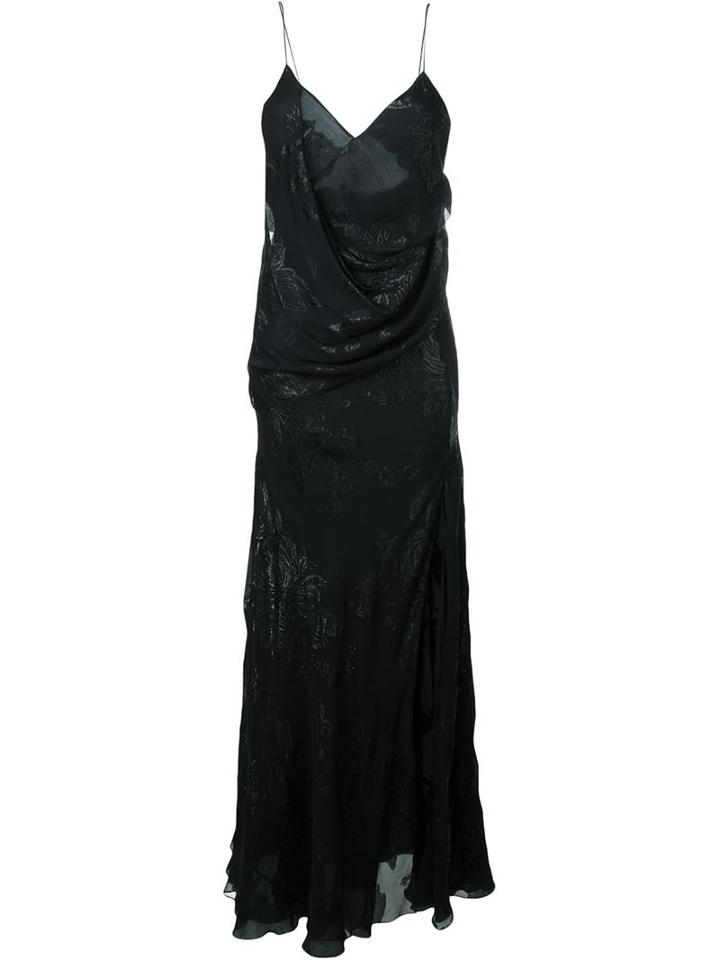 Saint Laurent Draped Floral Gown