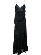 Saint Laurent Draped Floral Gown