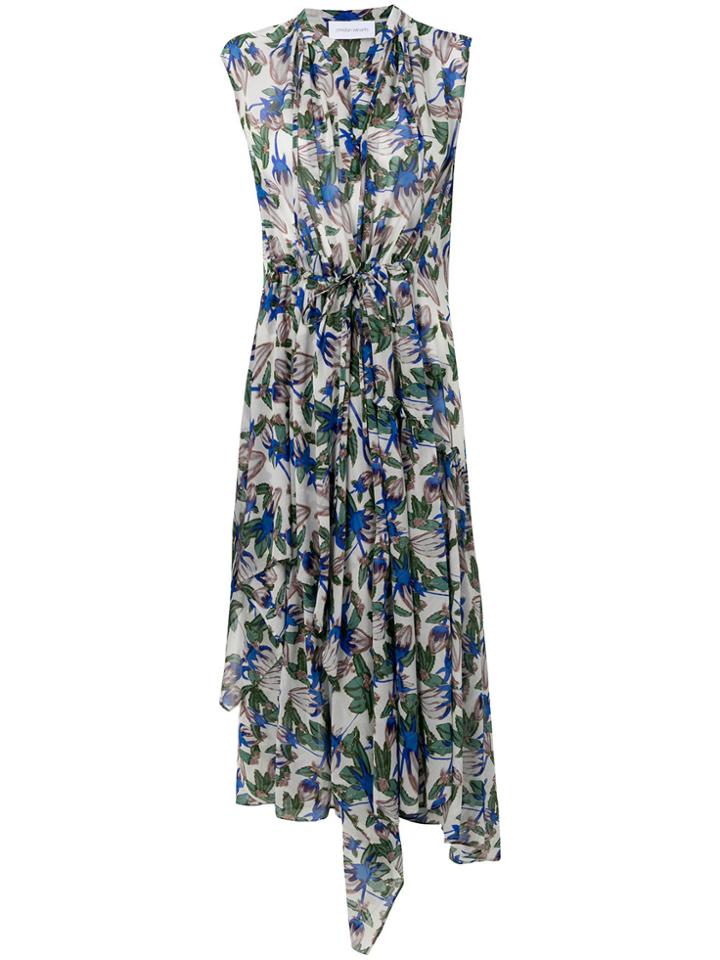 Christian Wijnants Daran Blossom-print Asymmetric Midi Dress -