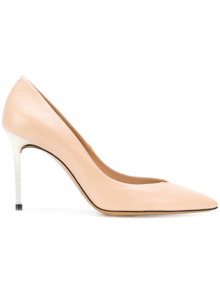 Maison Margiela Contrast Heel Stiletto Pumps - Nude & Neutrals