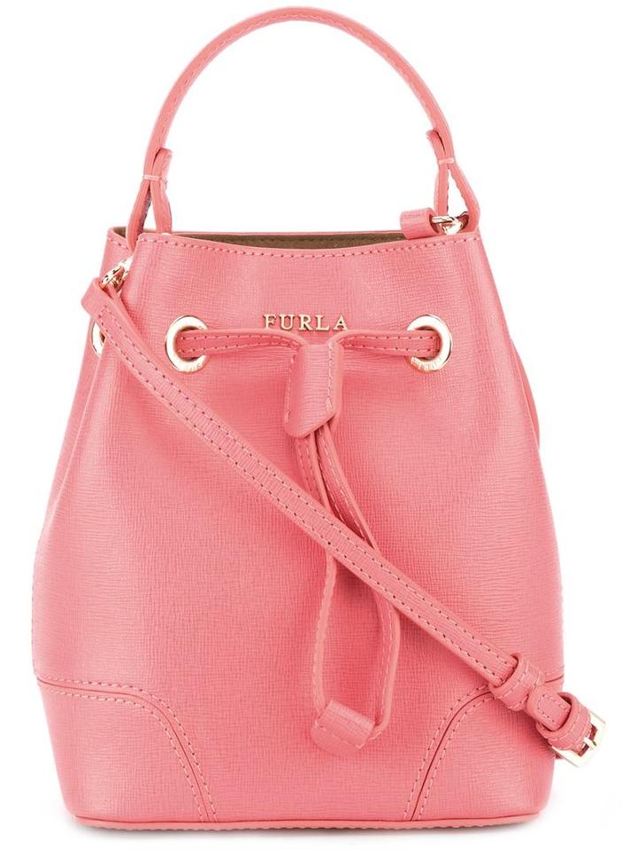 Furla Mini Bucket Tote, Women's, Pink/purple, Calf Leather