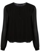 Talie Nk Silk Tunic, Women's, Size: 34, Black, Silk