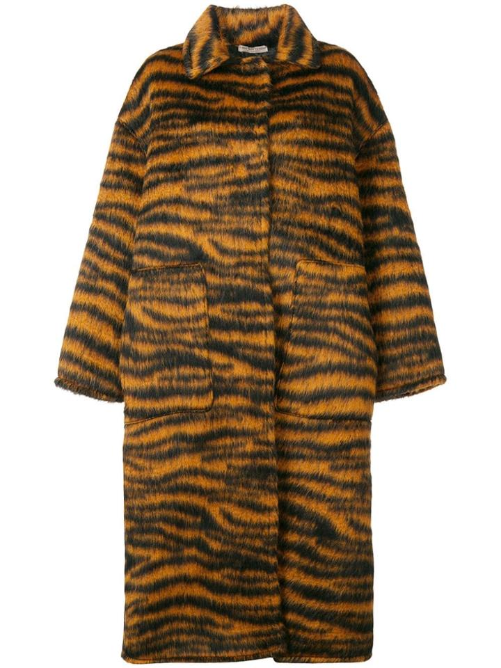 Bottega Veneta Zebra Print Coat - Black