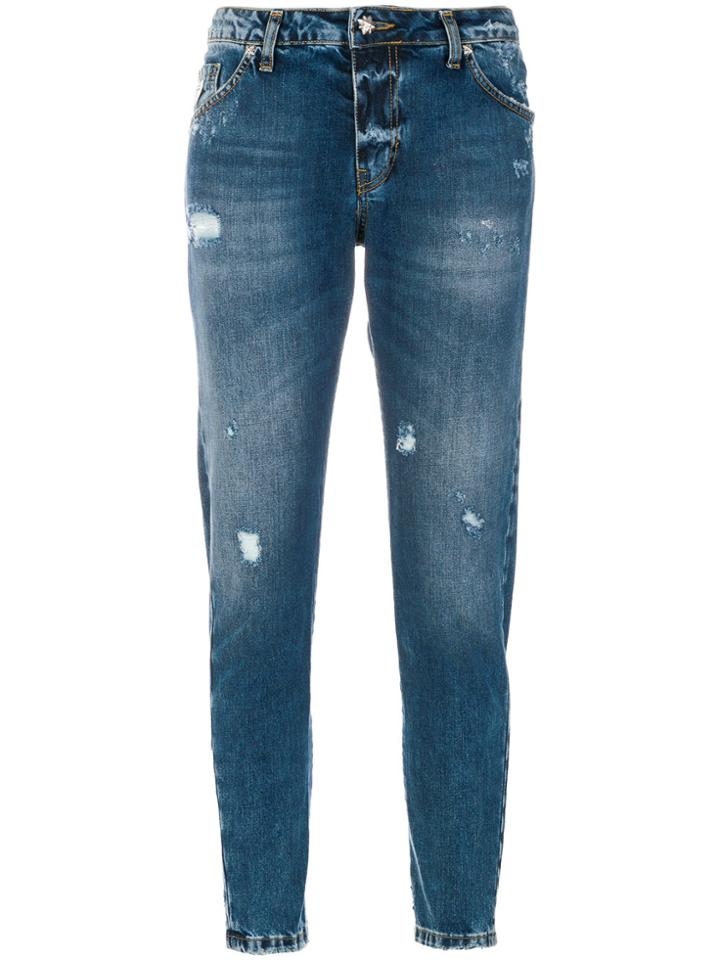 John Richmond Printed Slim-fit Jeans - Blue
