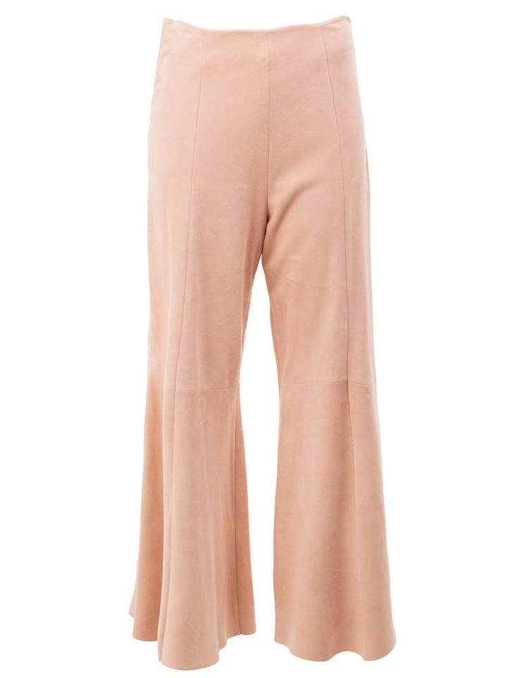 Drome Pleated Cropped Flared Trousers, Women's, Size: Xs, Pink/purple, Goat Skin