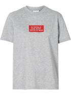 Burberry Montage Print Cotton T-shirt - Grey