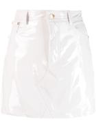 Chiara Ferragni Latex Effect Mini Skirt - White