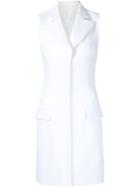 Cushnie Et Ochs Open Back Fitted Dress, Women's, Size: 4, White, Spandex/elastane/silk/viscose