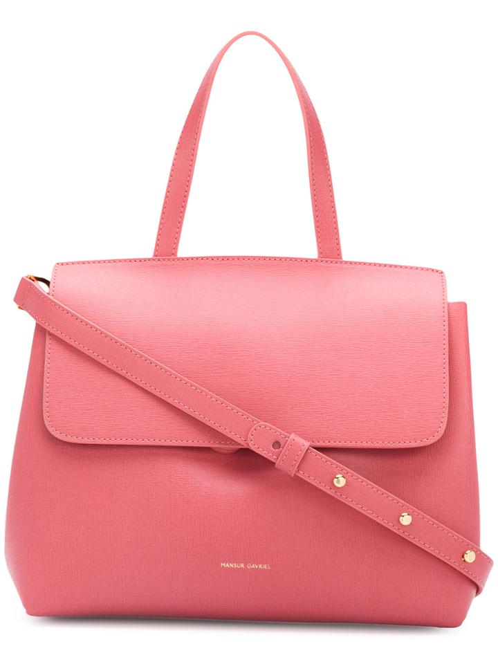 Mansur Gavriel Top Handle Tote - Pink & Purple