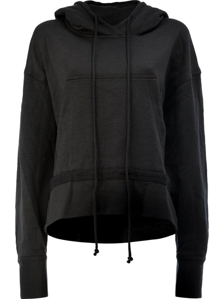 Song For The Mute - Kangaroo Pocket Drawstring Hoodie - Women - Cotton/ramie - 36, Black, Cotton/ramie