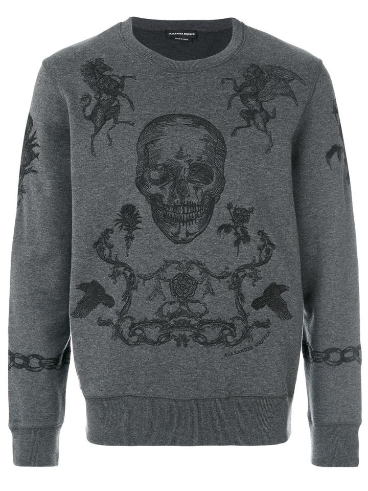 Alexander Mcqueen - Coat Of Arms Sweatshirt - Men - Cotton - M, Grey, Cotton