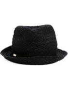 Dsquared2 Straw Hat, Men's, Size: L, Black, Calf Leather