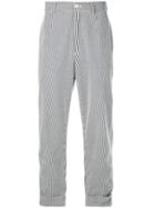 Engineered Garments Striped Tailored Trousers - Blue