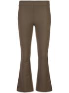 Dusan Fitted Cropped Flared Trousers - Brown