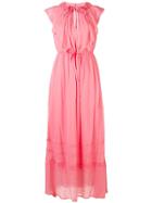 Twin-set Ruffle Maxi Dress - Pink
