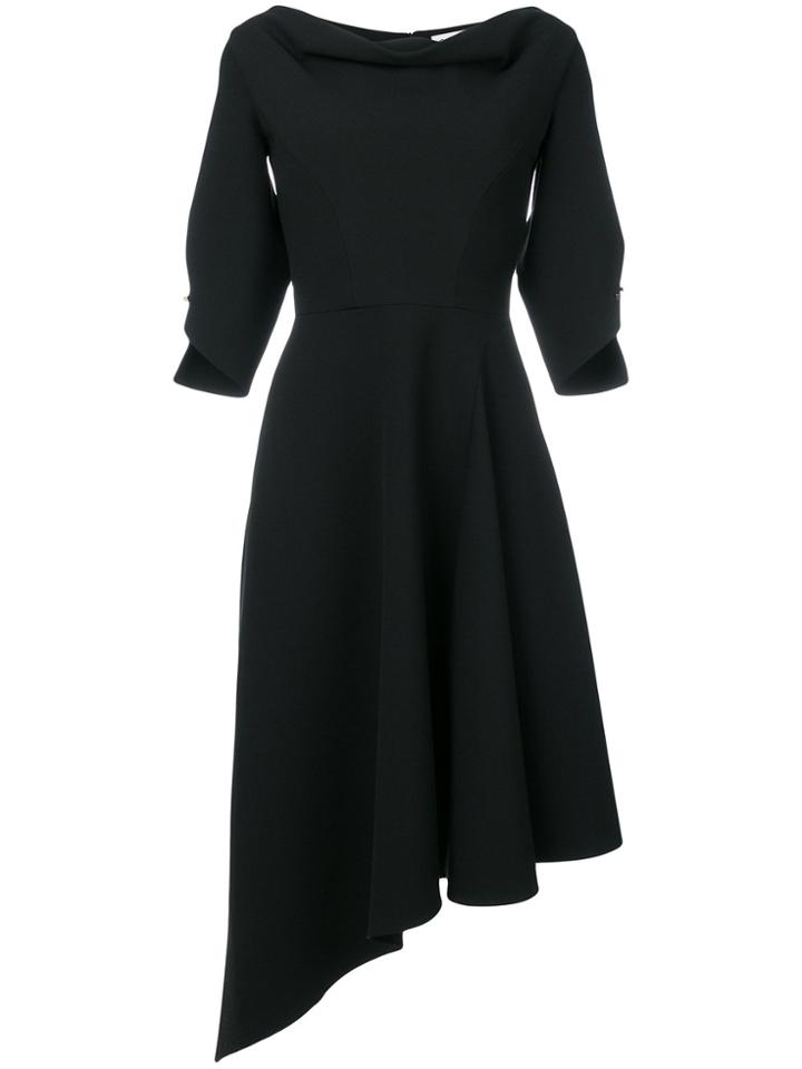 Osman Eliza Asymmetric Dress - Black