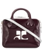 Courrèges Contrast Logo Tote Bag - Red