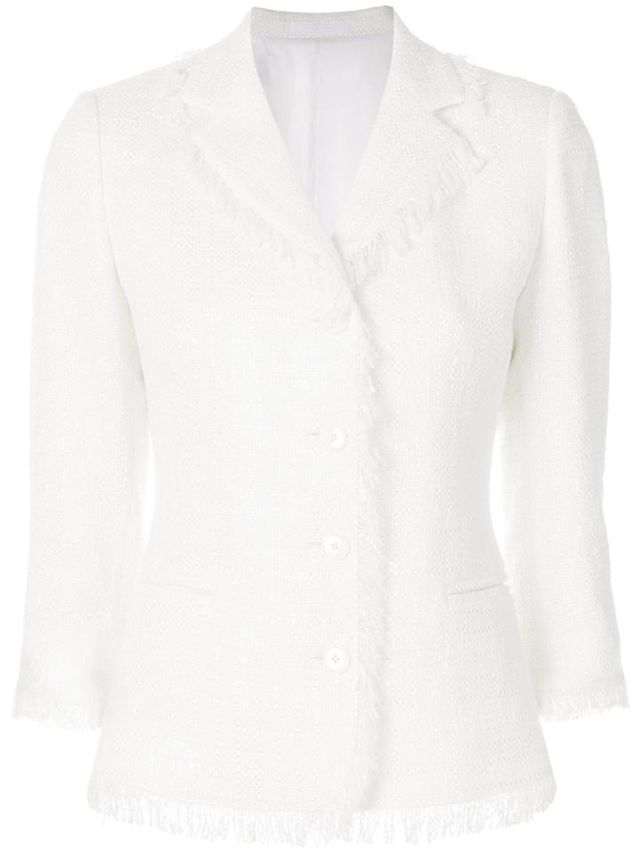 Tagliatore Bouclé Jacket - White