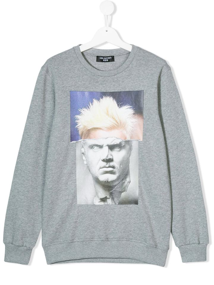 Neil Barrett Kids Punked Aurelius Hybrid Print N.7 Peroxide On Marble