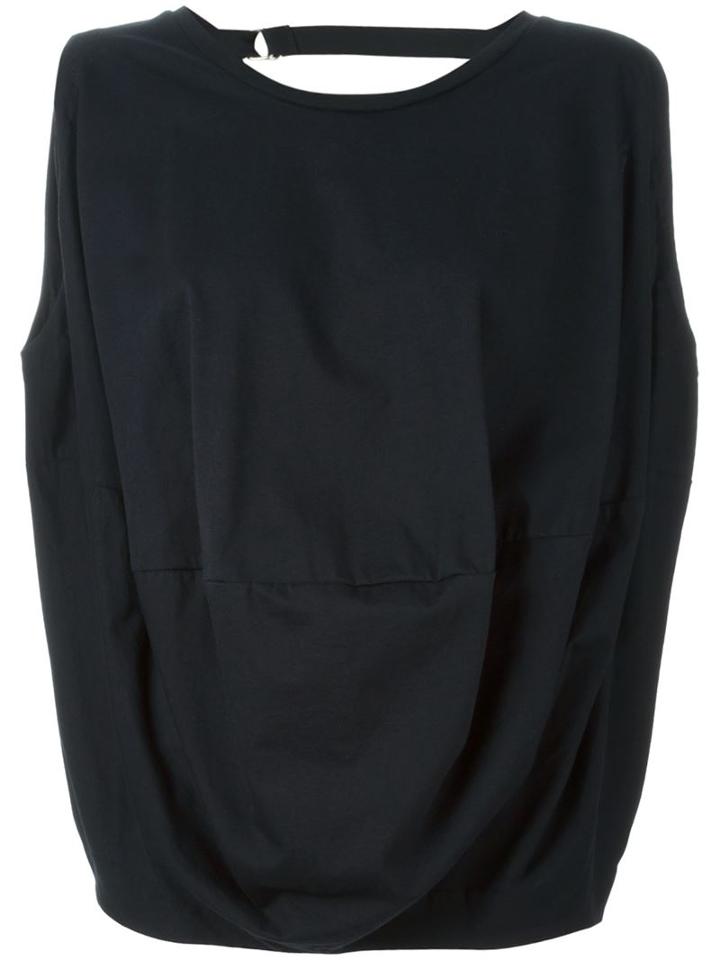 Vivienne Westwood Anglomania Sleeveless Draped Blouse, Women's, Size: S, Black, Cotton