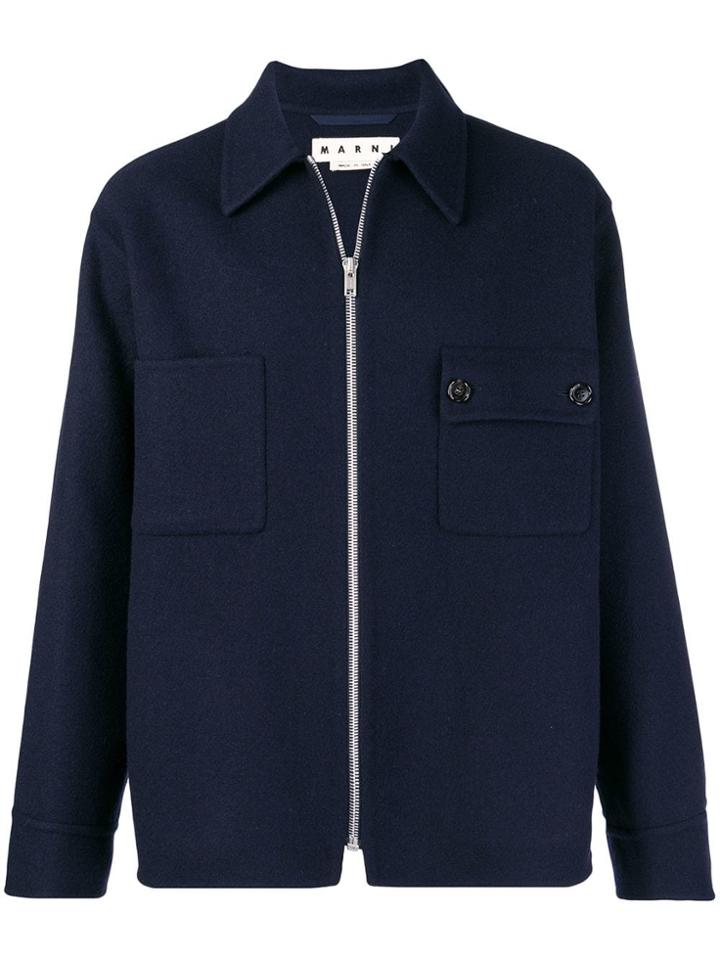 Marni Oversized Bomber Jacket - Blue