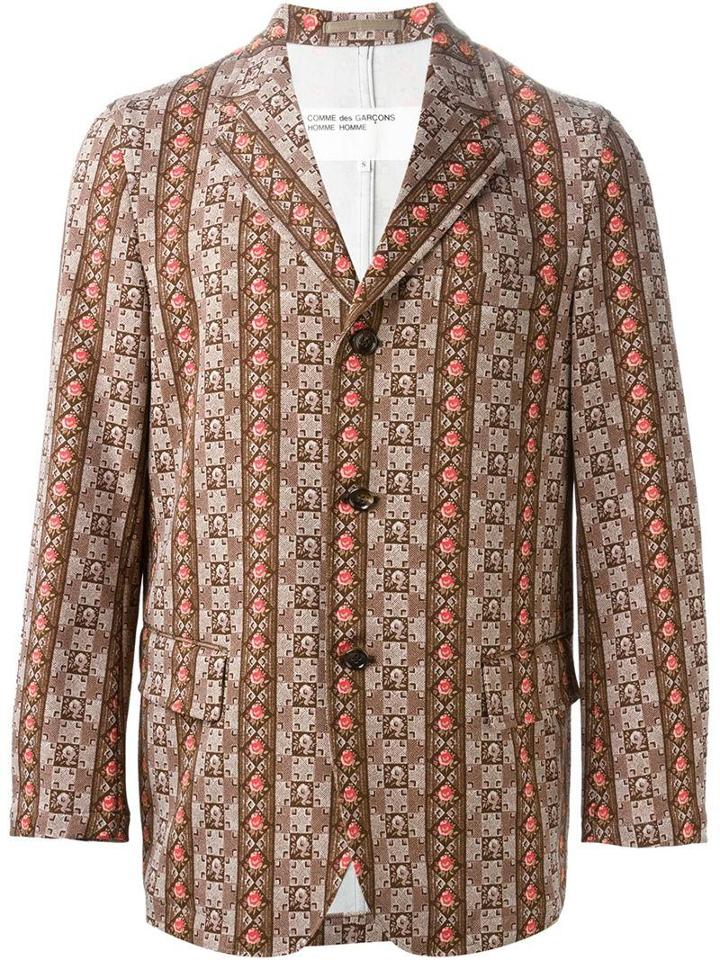 Comme Des Garcons Homme Floral Print Blazer