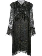 Iro Leopard Print Frills Dress - Black