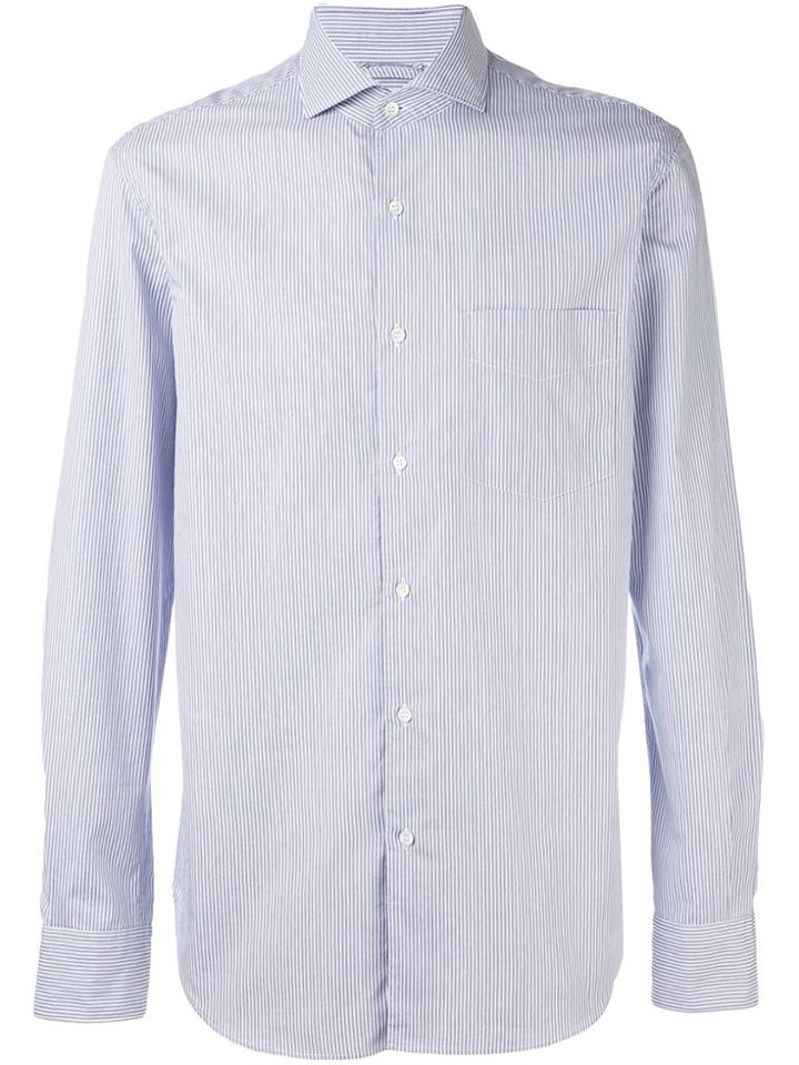 Aspesi Striped Chest Pocket Shirt - Blue