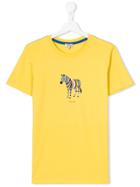 Paul Smith Junior Zebra Print T-shirt - Yellow & Orange