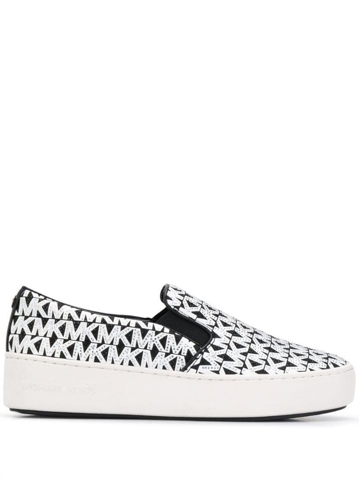 Michael Michael Kors Logo Slip-on Sneakers - Black