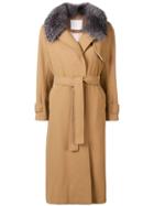 Giada Benincasa Belted Coat - Nude & Neutrals
