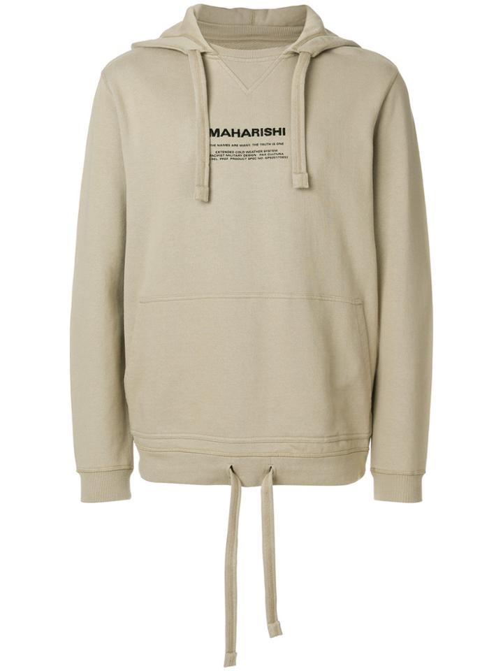 Maharishi Miltype Embroidred Hoodie - Nude & Neutrals