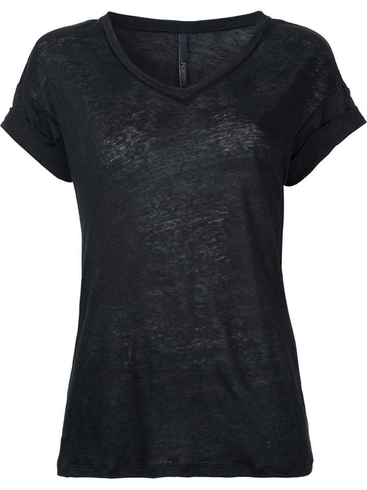 Nobody Denim Linen Tee Night - Black