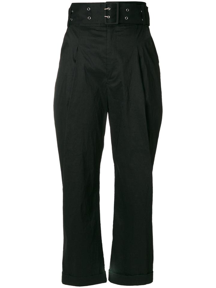 Sea Cropped Trousers - Black